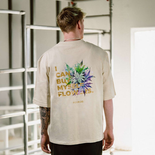 I Can Buy Myself Flowers T-Shirt Sand Oversized